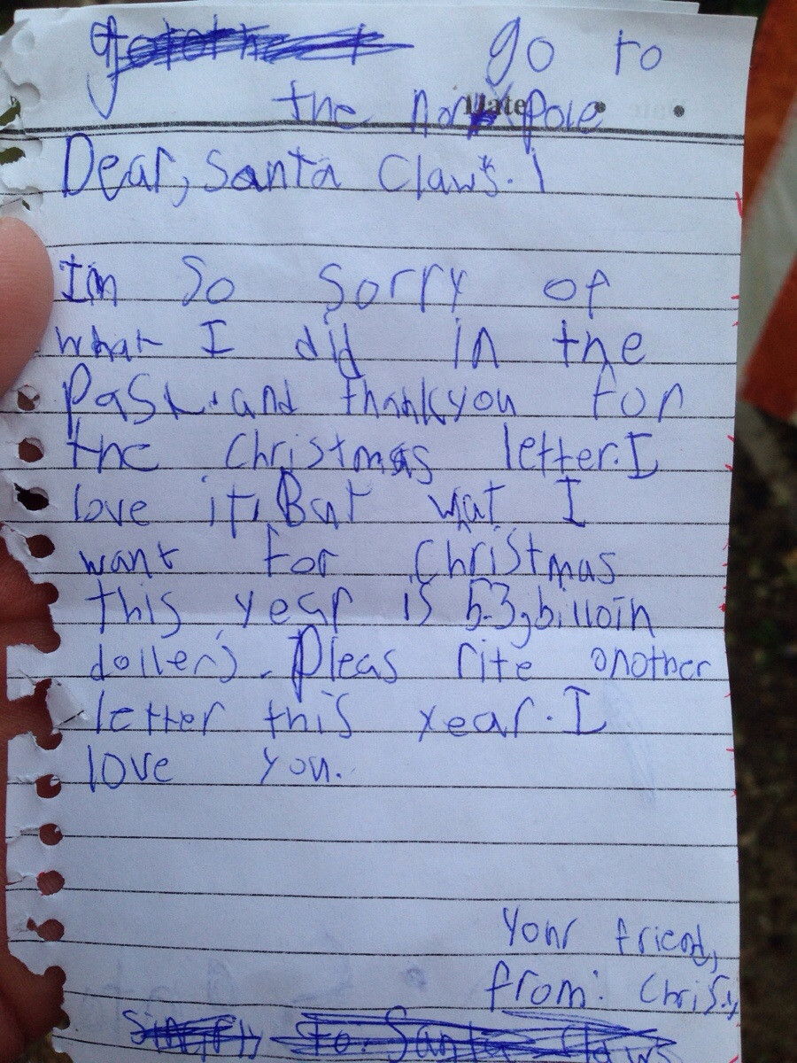 Най-забавните писма до дядо Коледа