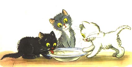 Трите котета – приказка в картинки