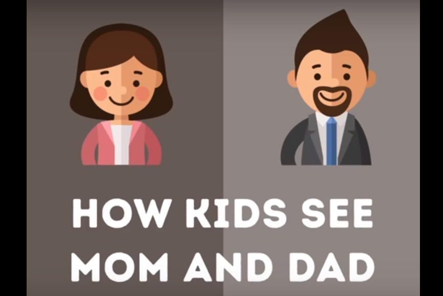 Как децата виждат родителите си в различните възрасти (видео)