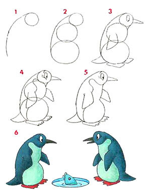 risuem-pingvina